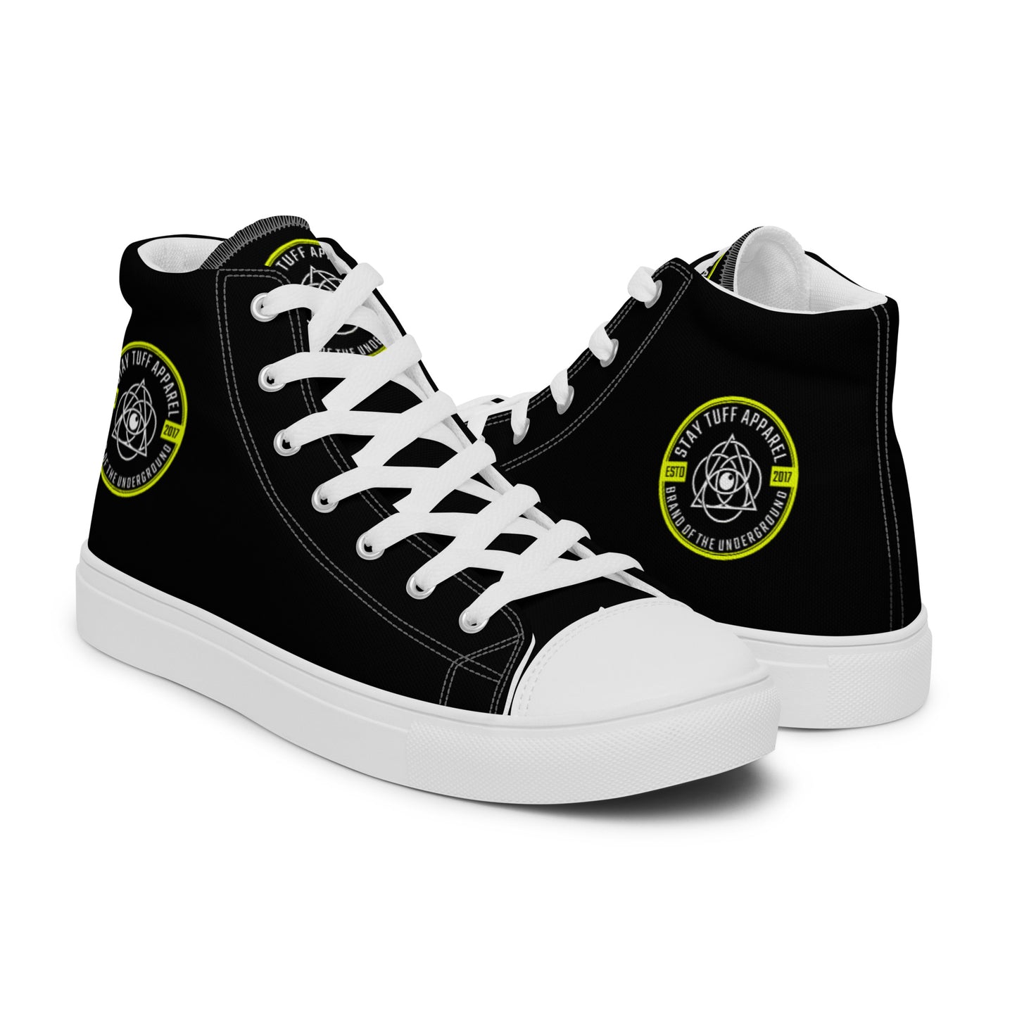 FRAGILE CIRCLES (Men’s High Top Canvas Shoes)