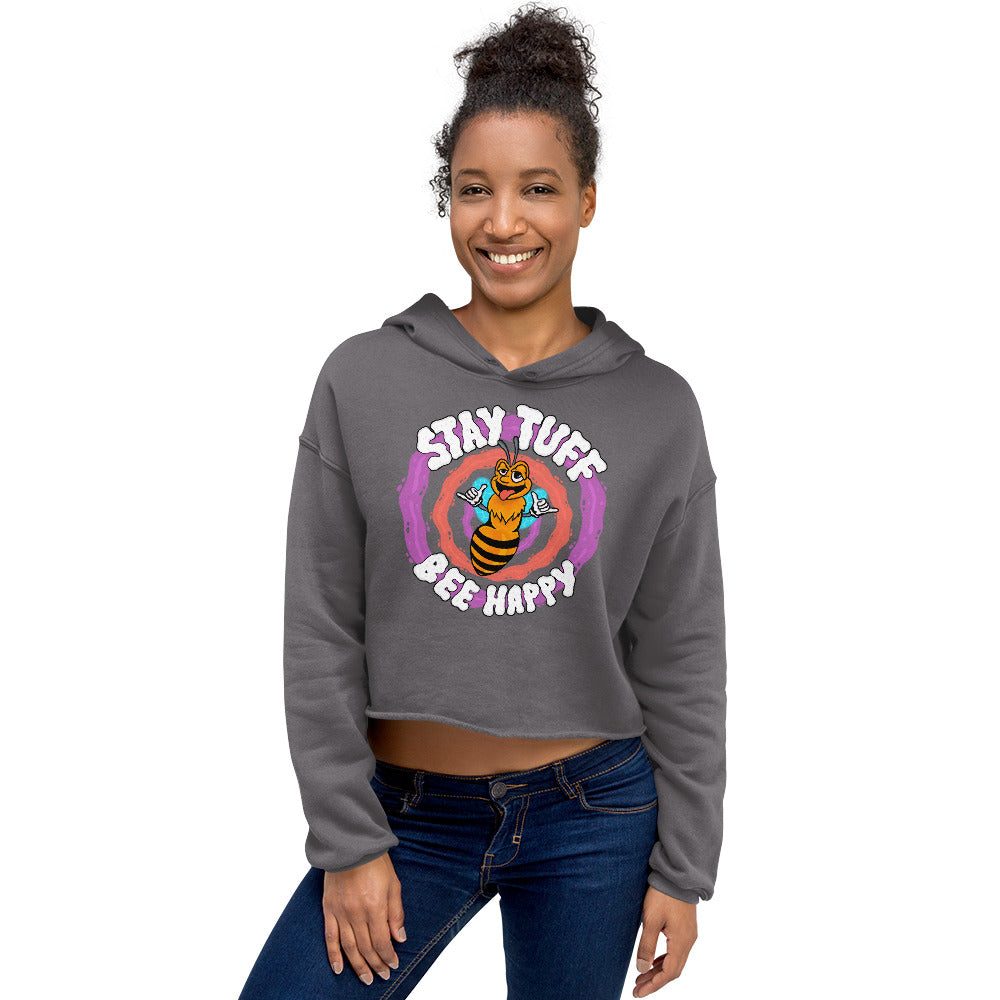 BEE HAPPY (Crop Hoodie)