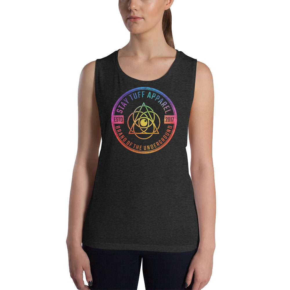 VIBRANT CIRCLES (Ladies’ Muscle Tank)
