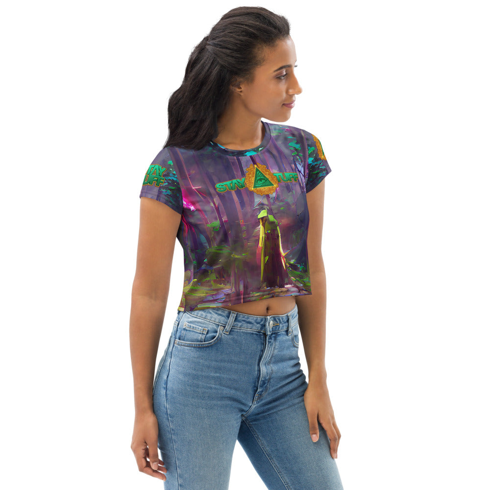 ELECTRIC VIBRATIONS (All-Over Print Crop Tee)