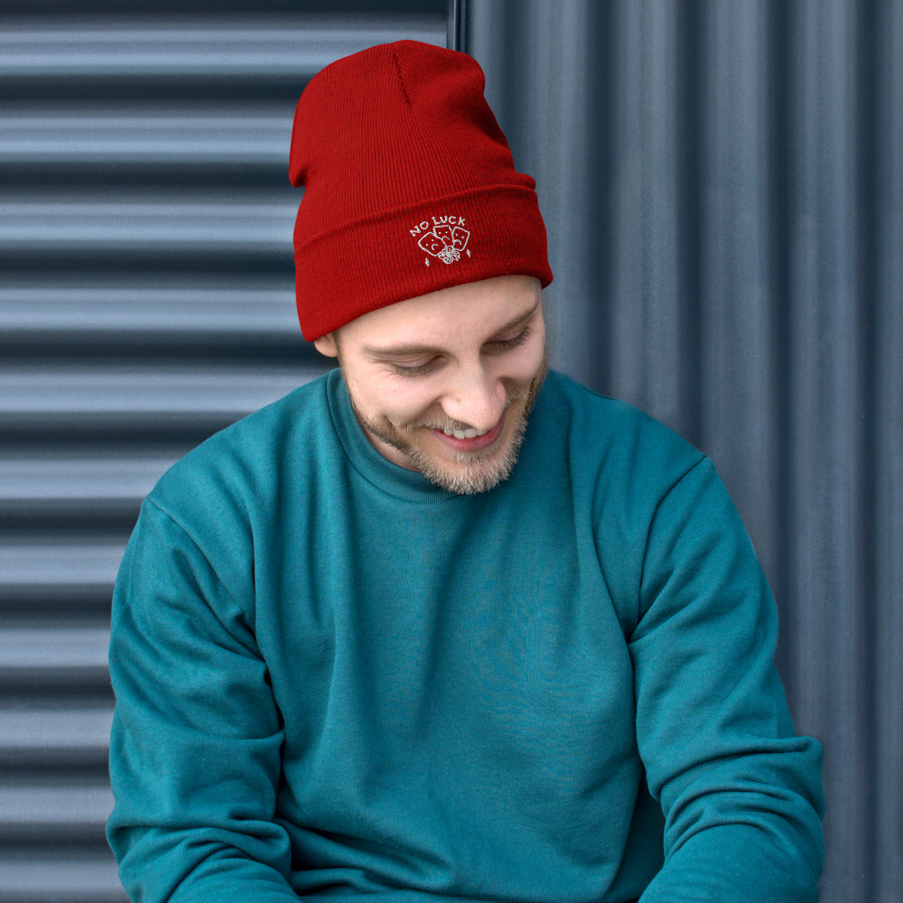 NO LUCK (Embroidered Beanie)