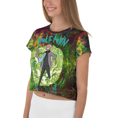 WOLFTOWN 'PORTAL' (All-Over Print Crop Top)