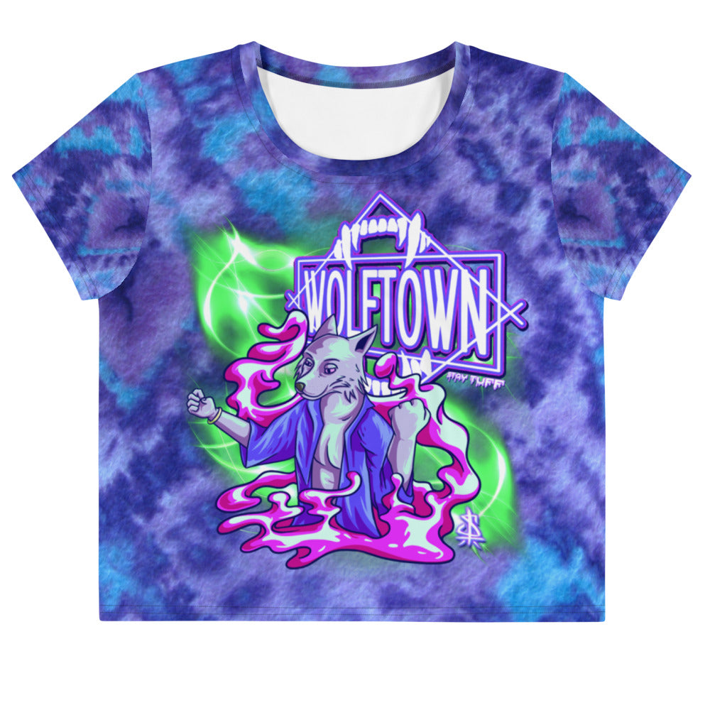 WOLFTOWN 'NEW MOON' (All-Over Print Crop T-Shirt)
