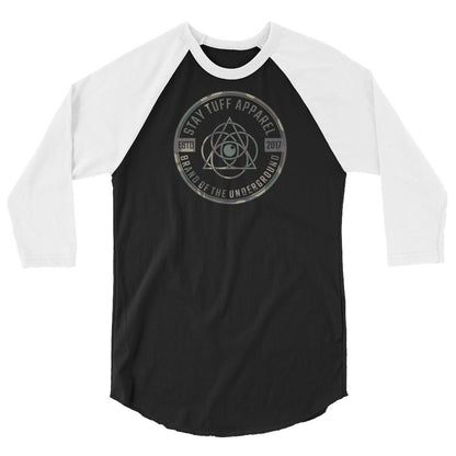 CAMOUFLAGE CIRCLES (3/4 Sleeve Raglan Shirt)