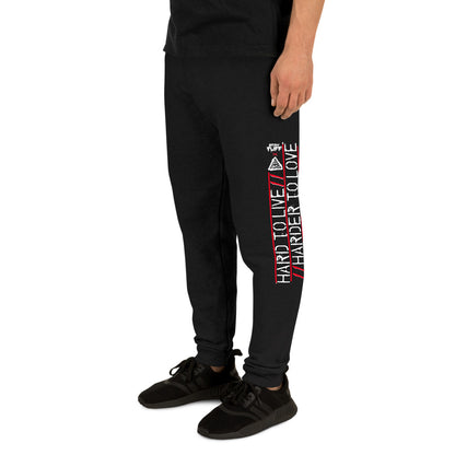 HARD TO LIVE, HARDER TO LOVE (Unisex Joggers)